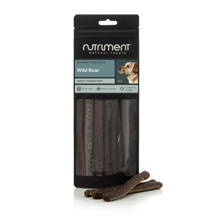 Gourmet 100% Pure Wild Boar Sticks for Dogs | Natural Grain-Free Hypoallergenic Dog Treats