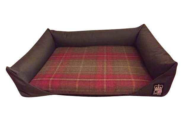 UK made dog sofa monmouth check