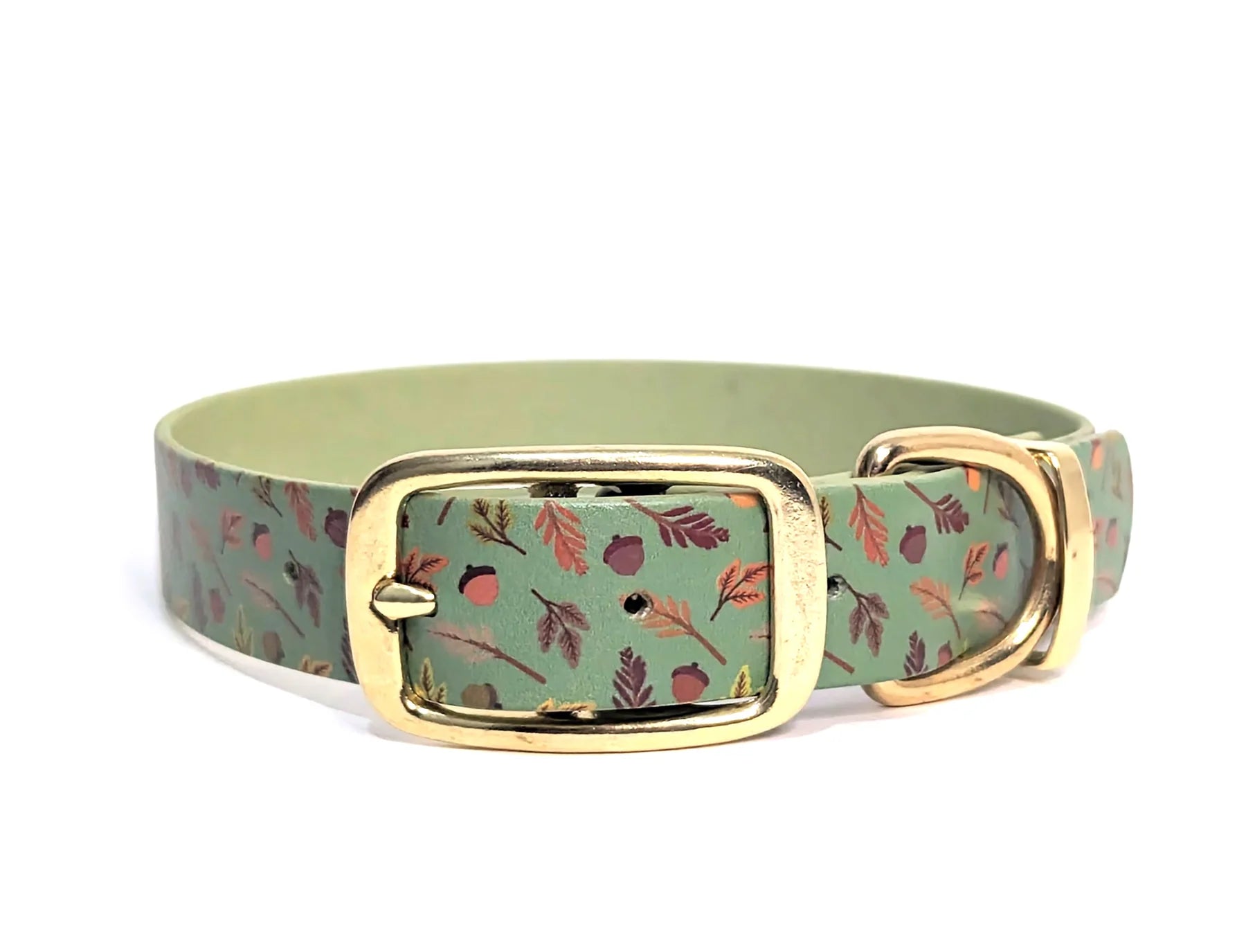 Green Acorn Printed Waterproof Collar