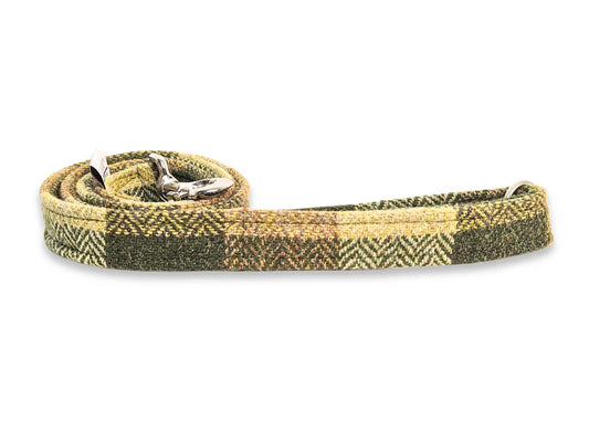 Harris Tweed Green Herringbone Block Check Lead 