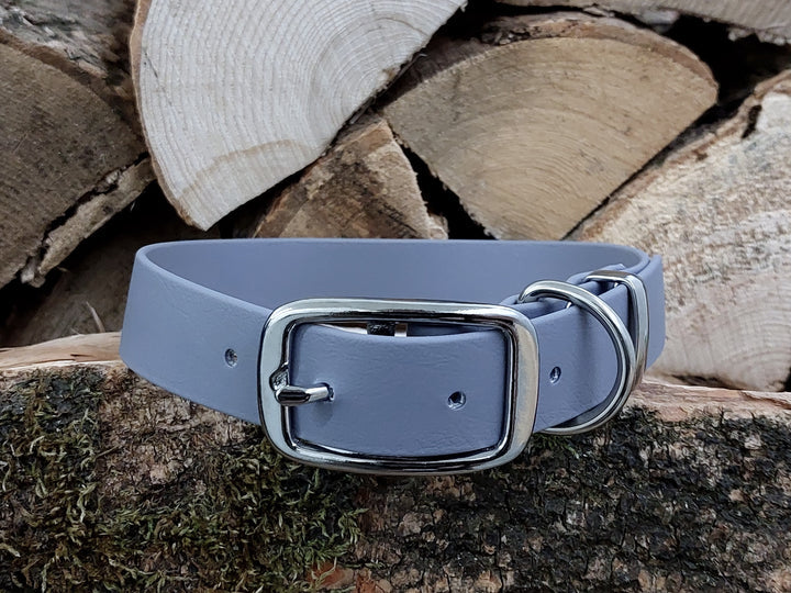 waterproof Dog Collar UK made Grey