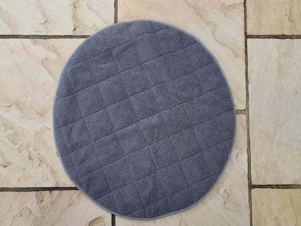 Grey Round Teddy Blanket for Dog Cave bed