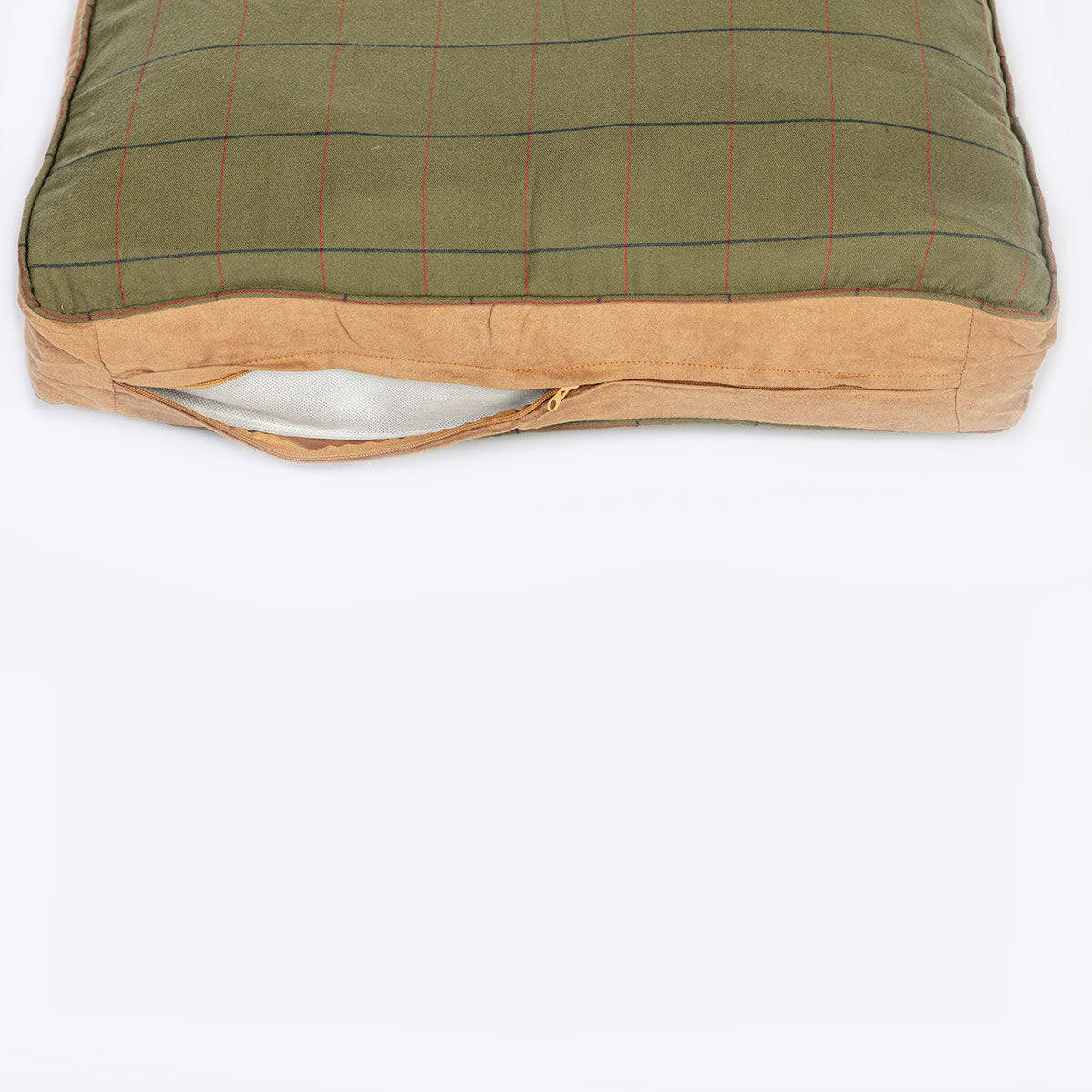 Box Border Tweed Dog Bed with Removable Washable Cover