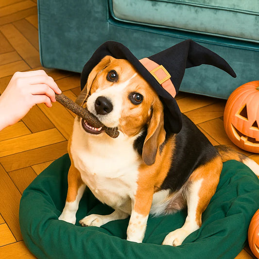 Chicken and Pumpkin Halloween dog long sausage sticks