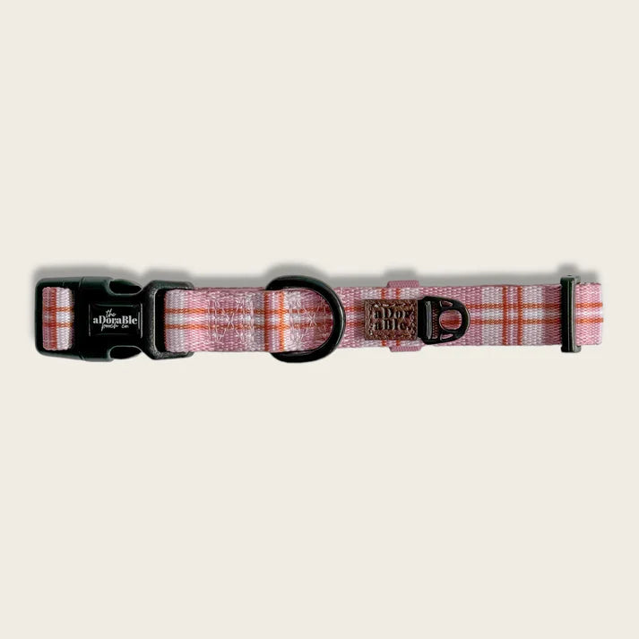 Heritage strawberry cottage dog collar
