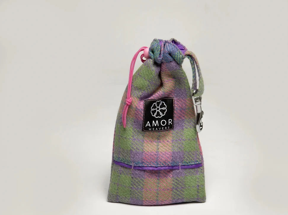 Collared Creatures Harris Tweed Treat bag Hydrabgea