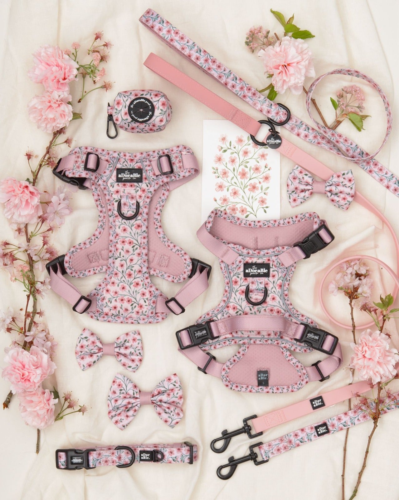 aDoraBle Pooch hike and go blushing blossoms collections