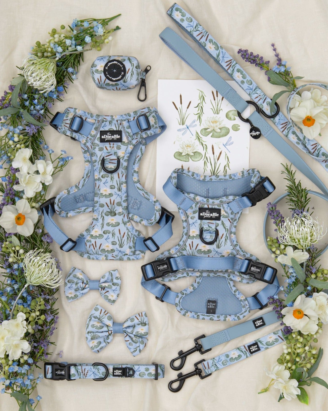 aDoraBle Pooch hike and go lite dog spring garden collection