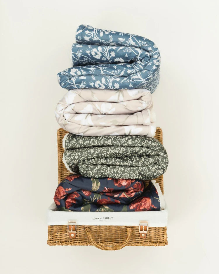 Laura Ashley Blanket pile