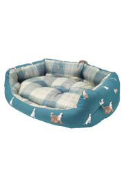 Laura Ashley Deluxe lumber Dog Bed Green Check