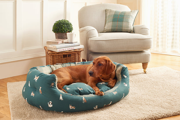 Laura Ashley Deluxe lumber Dog Bed Park Dogs