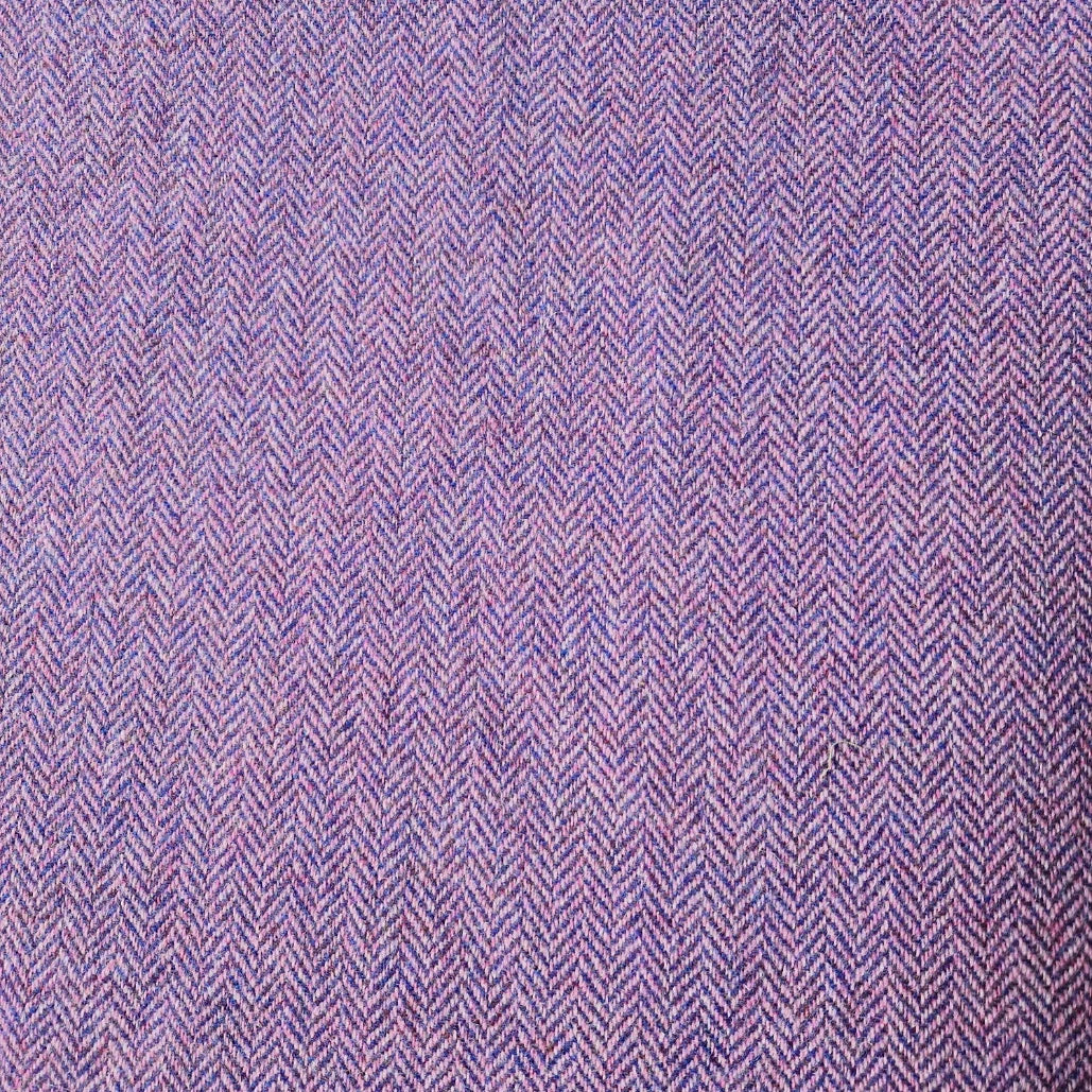 Lilac & Blue Herringbone Harris Tweed