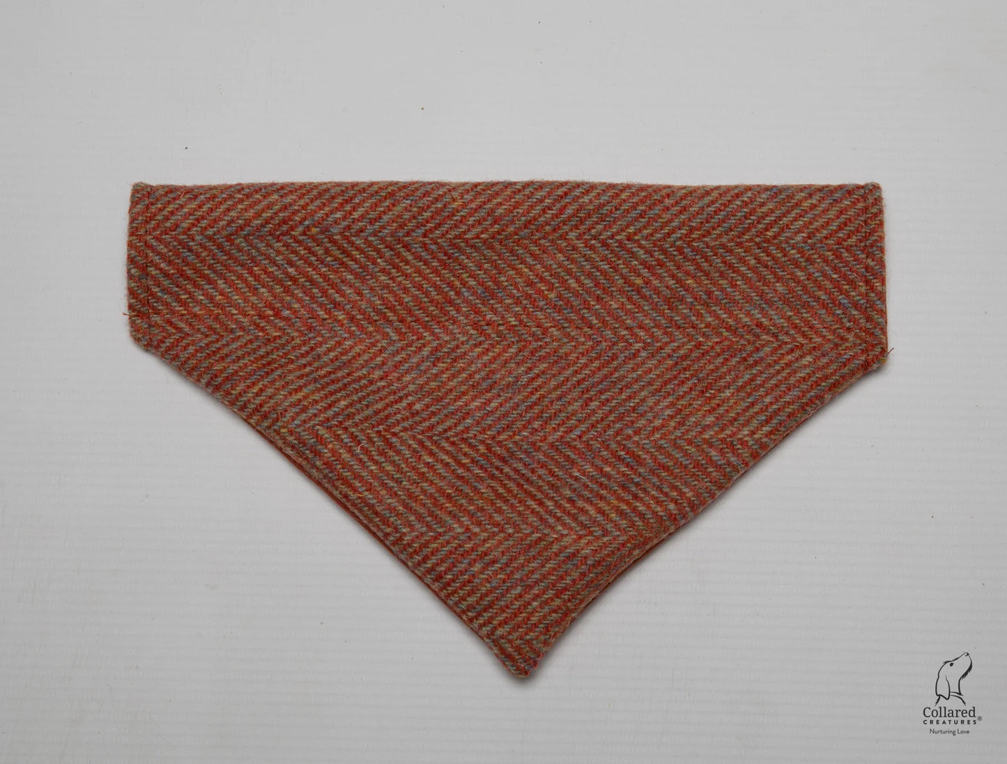 Harris tweed Dog Bandana Mandarin