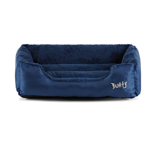 Bunty Fleece deluxe dog bed blue medium