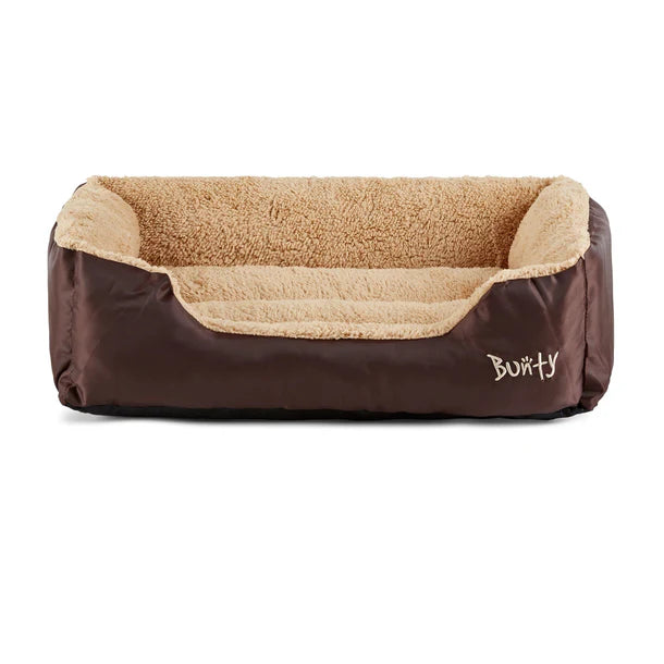 Bunty Fleece deluxe dog bed brown medium