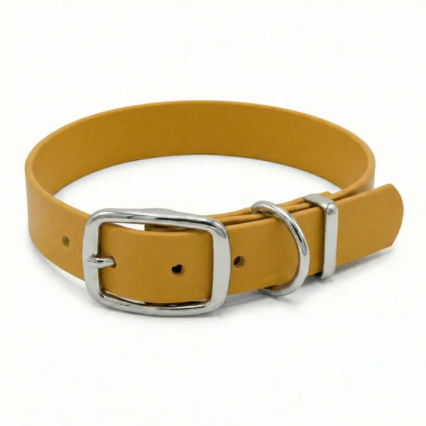 Waterproof biothane mustard buckle collar