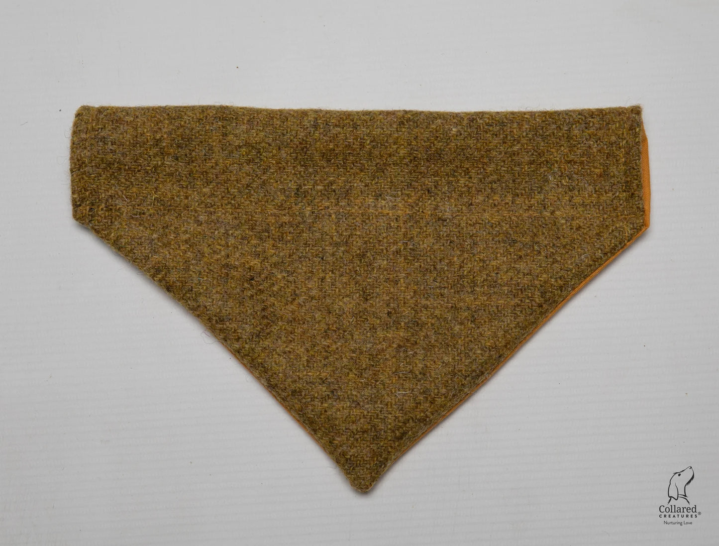 Harris tweed Dog Bandana Mustard Twill