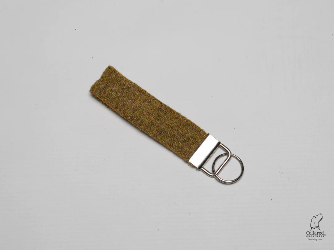 Harris Tweed Key ring Mustard Twill