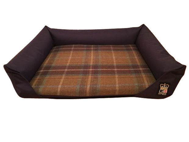 UK made dog sofa Pembroke check