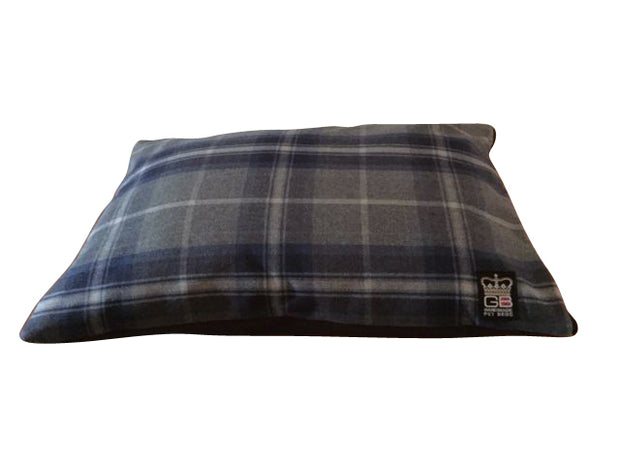 Fabric Dog Cushion bed St Ives Check
