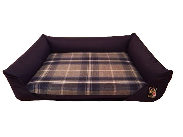 UK Made dog sofa St ives navy check