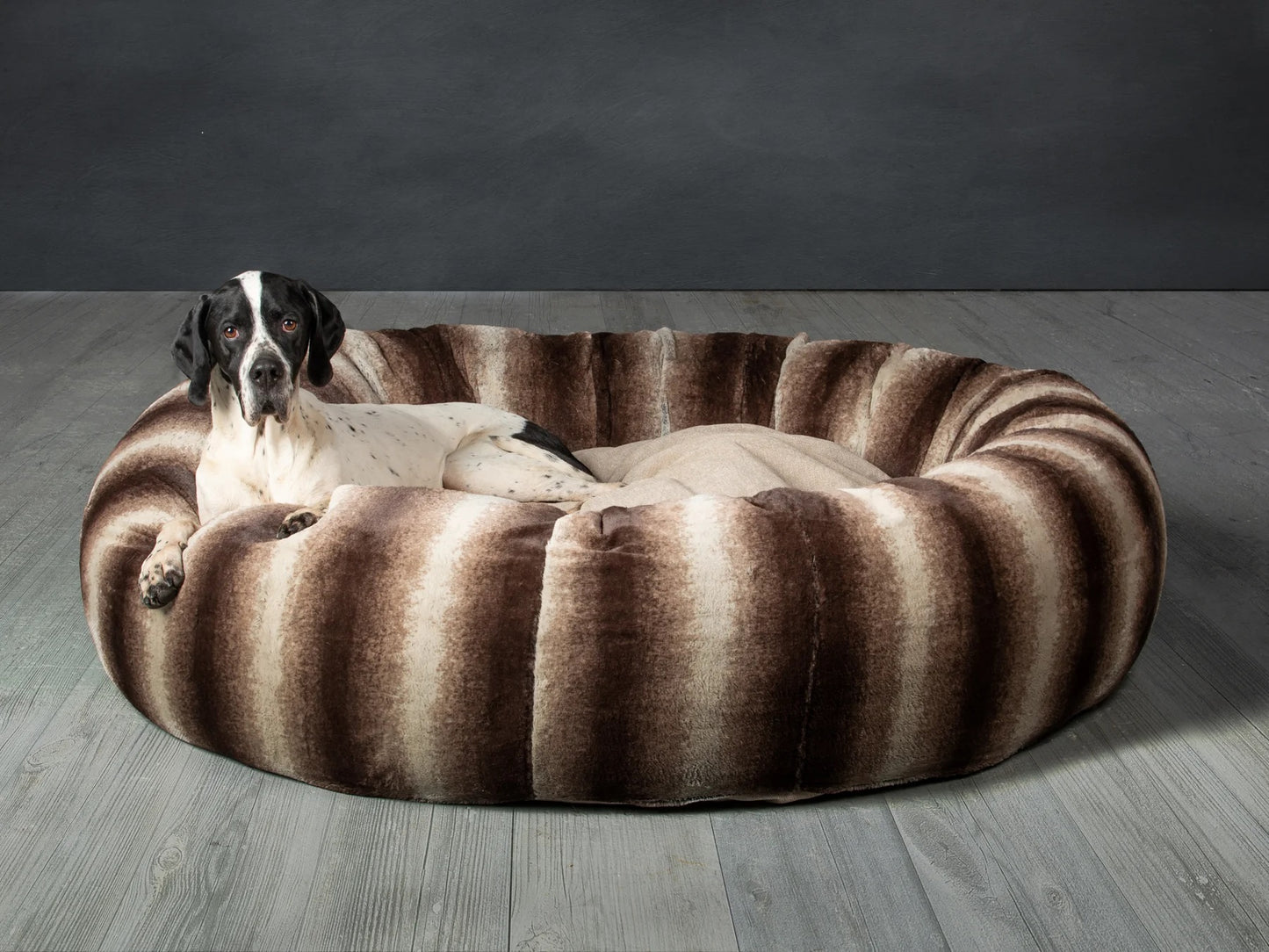 Collared Creatures Luxury Donut Bed Beige