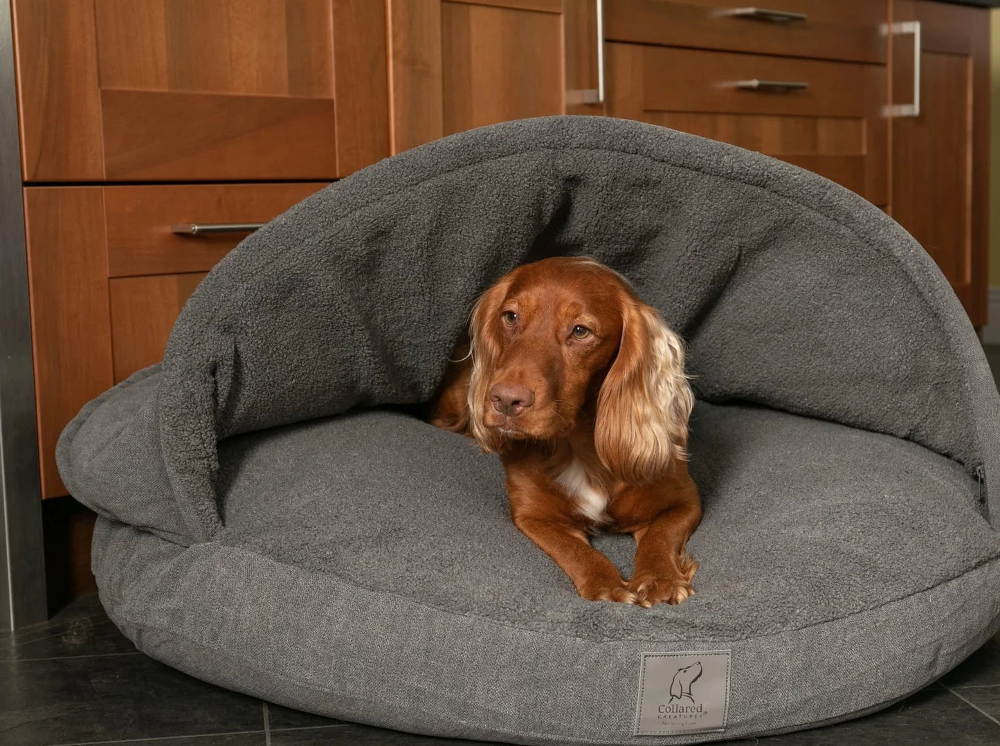 Dog Luxury Cave Beds Replacement cover Grey