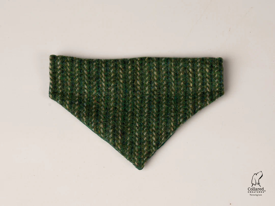 Harris Tweed Dashes of Green bandana