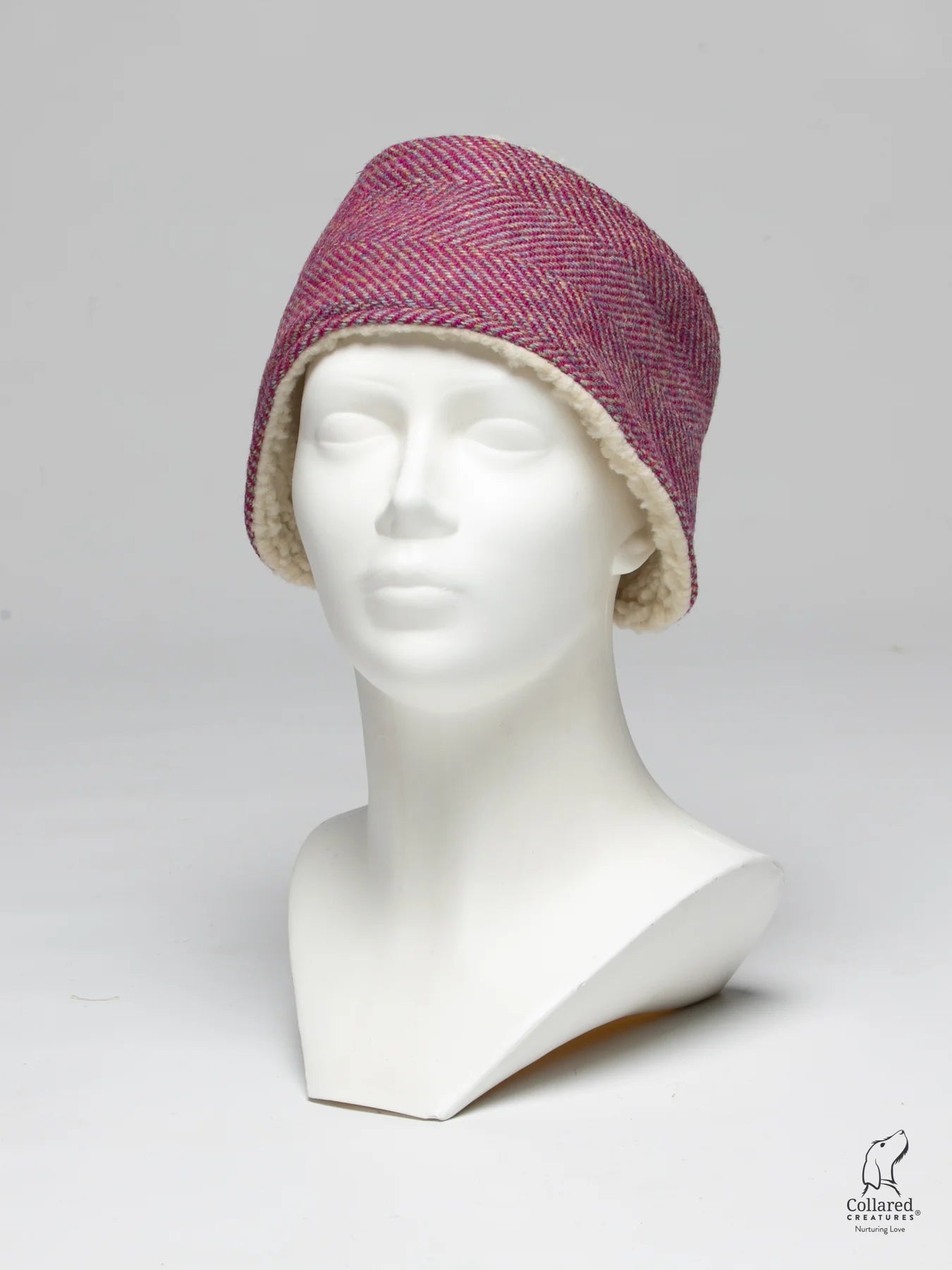 Harris Tweed Raspberry Ripple Herringbone Ladies Headband