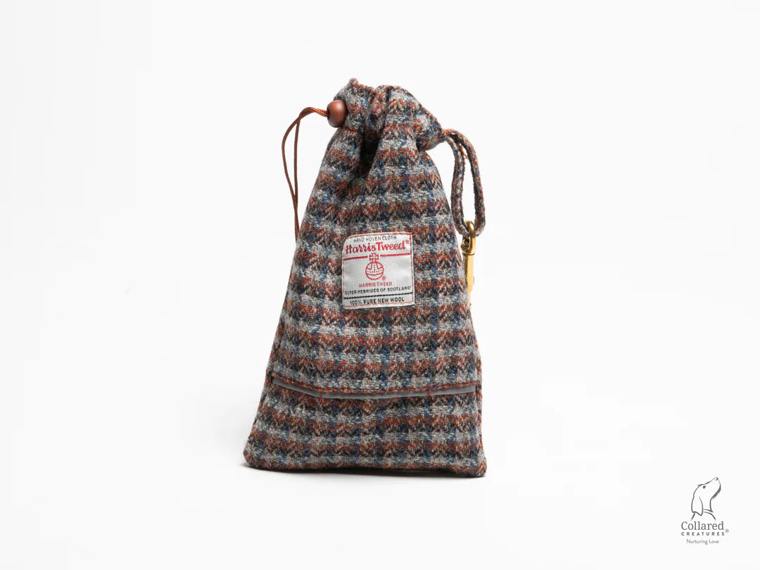 Harris Tweed Blue and Orange Check treat bag