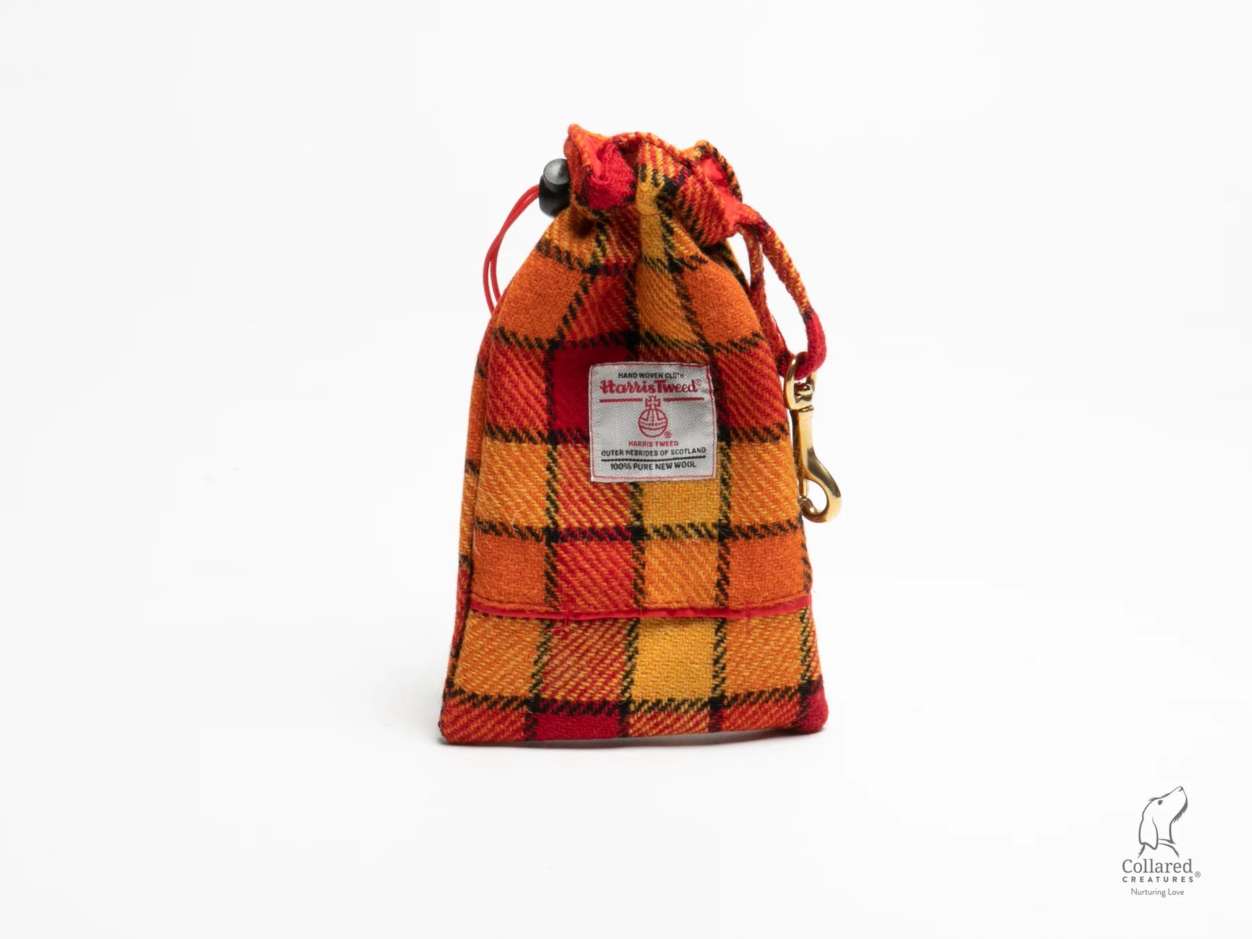 Harris Tweed Sunset Check Dog Treat bag