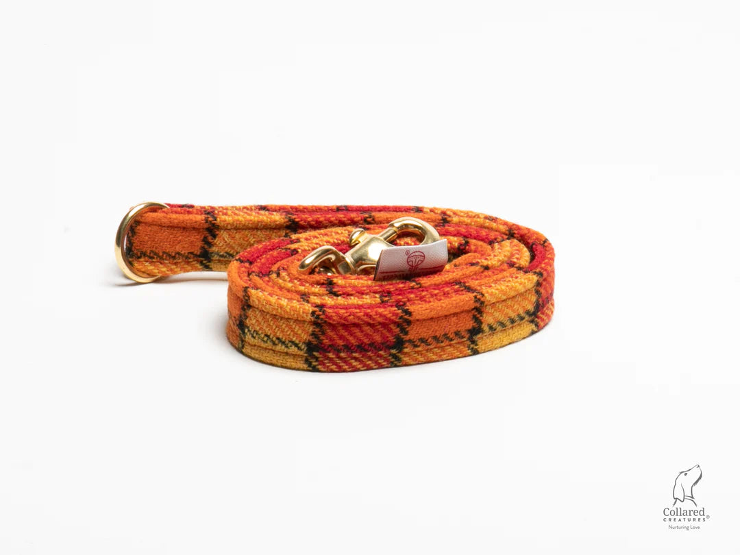 Harris Tweed Sunset Check Dog Lead