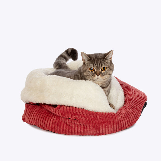 Pet Nest Bed - Berry