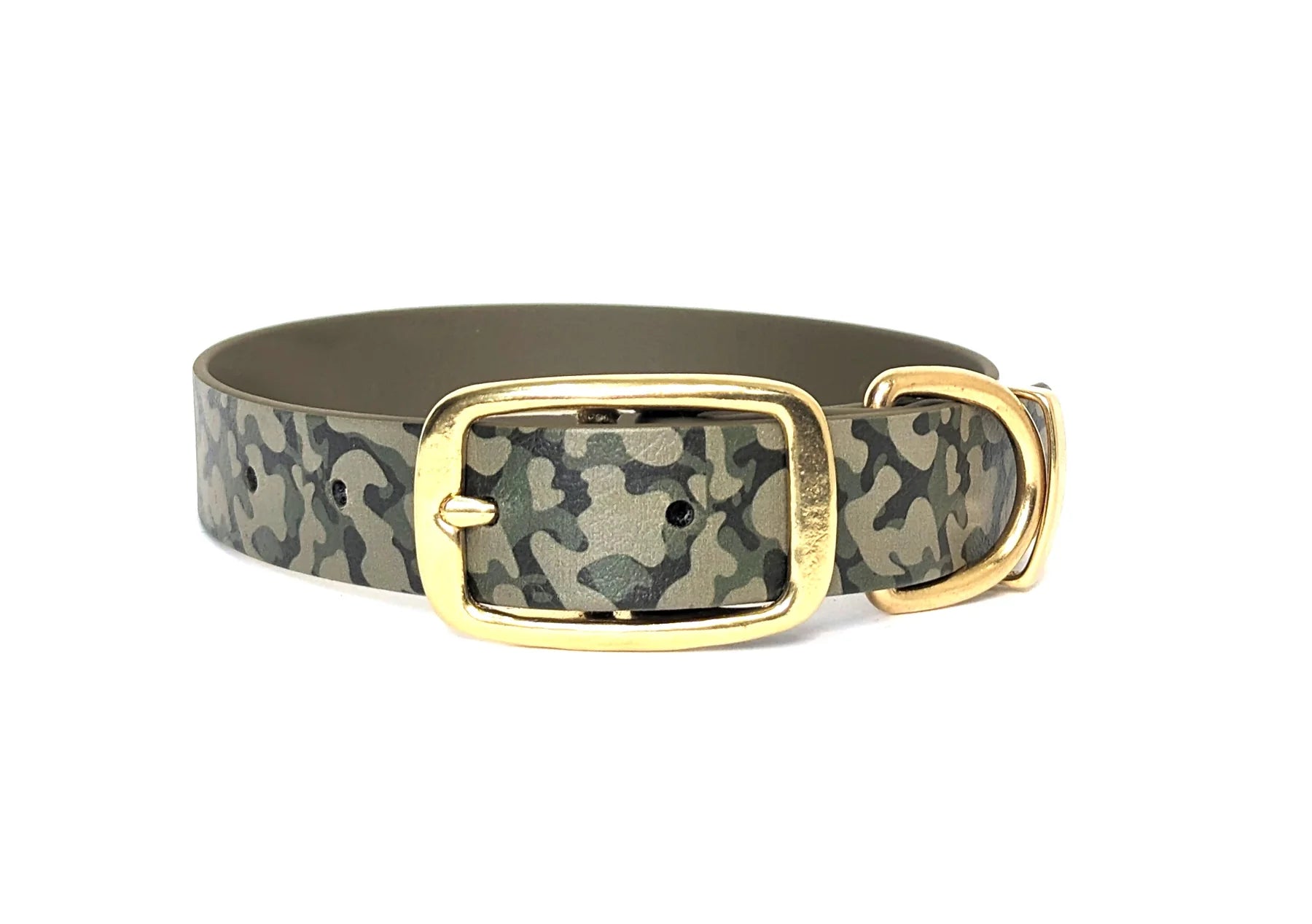 Green Camouflage printed dog collar