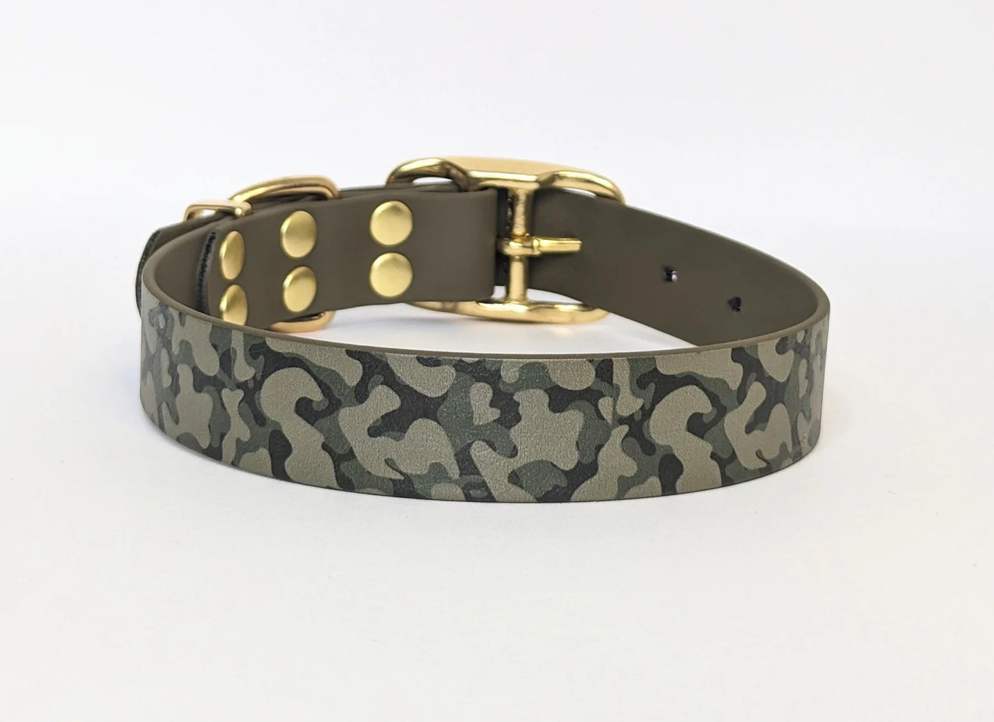 Waterproof green camouflage dog collar