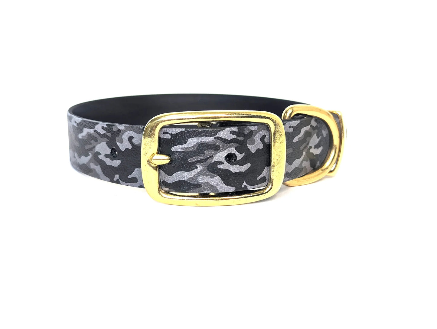 Dark grey camouflage dog collar