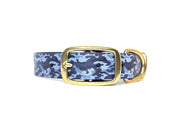 Blue Camouflage Printed dog collar