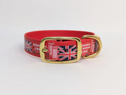 London Town red Union Jack Dog Collar