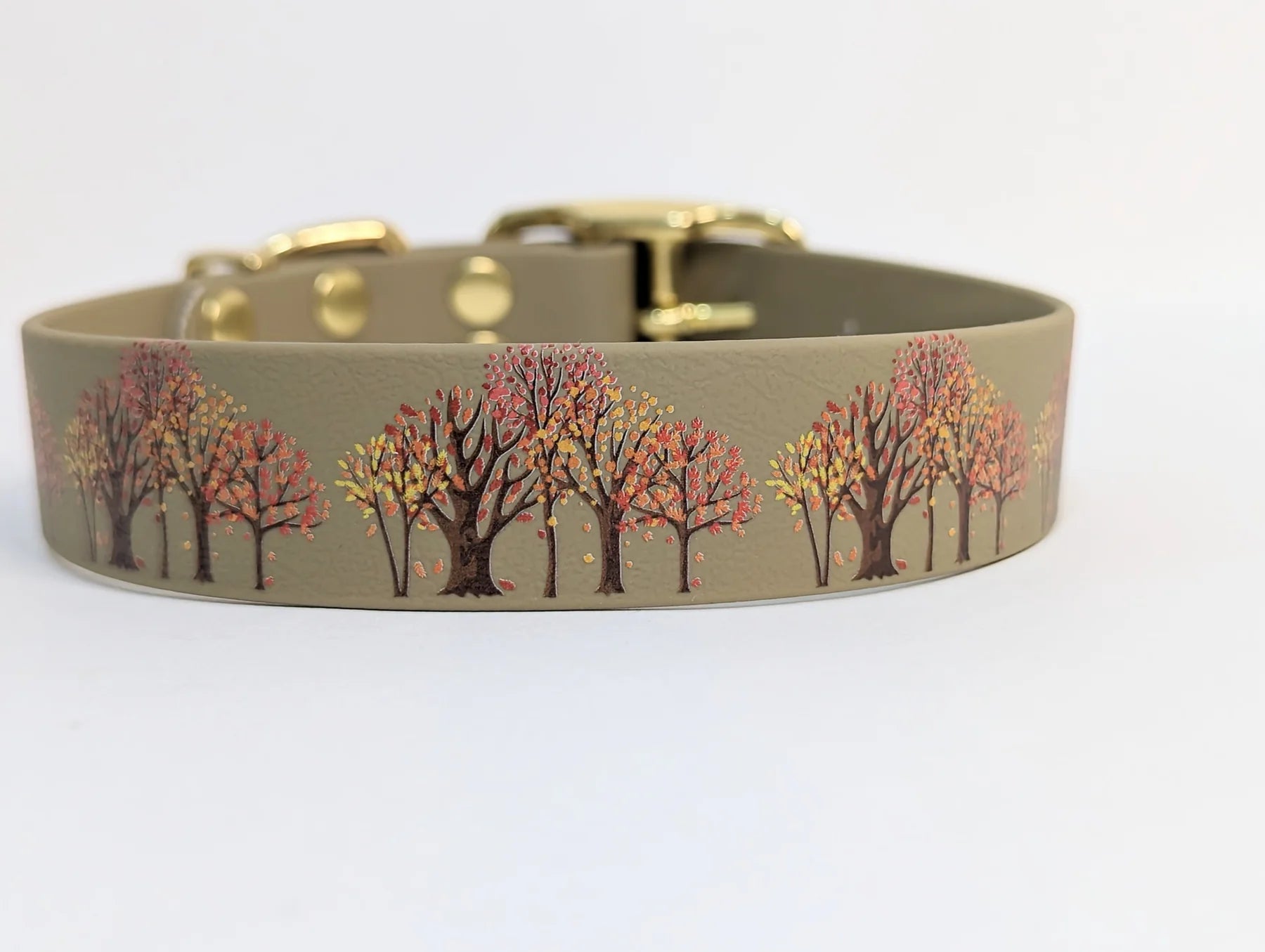 Autumn trees beige waterproof collar