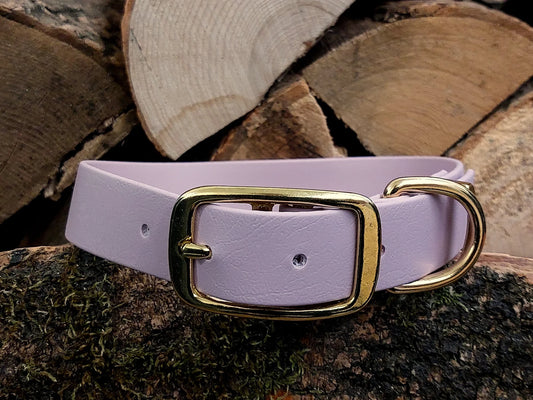 waterproof Dog Collar UK made Pastel pink