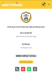 Pawfinder dog tags custom pet profiles