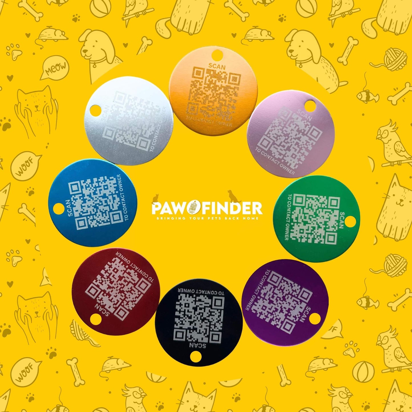 Pawfinder QR Code dog tags