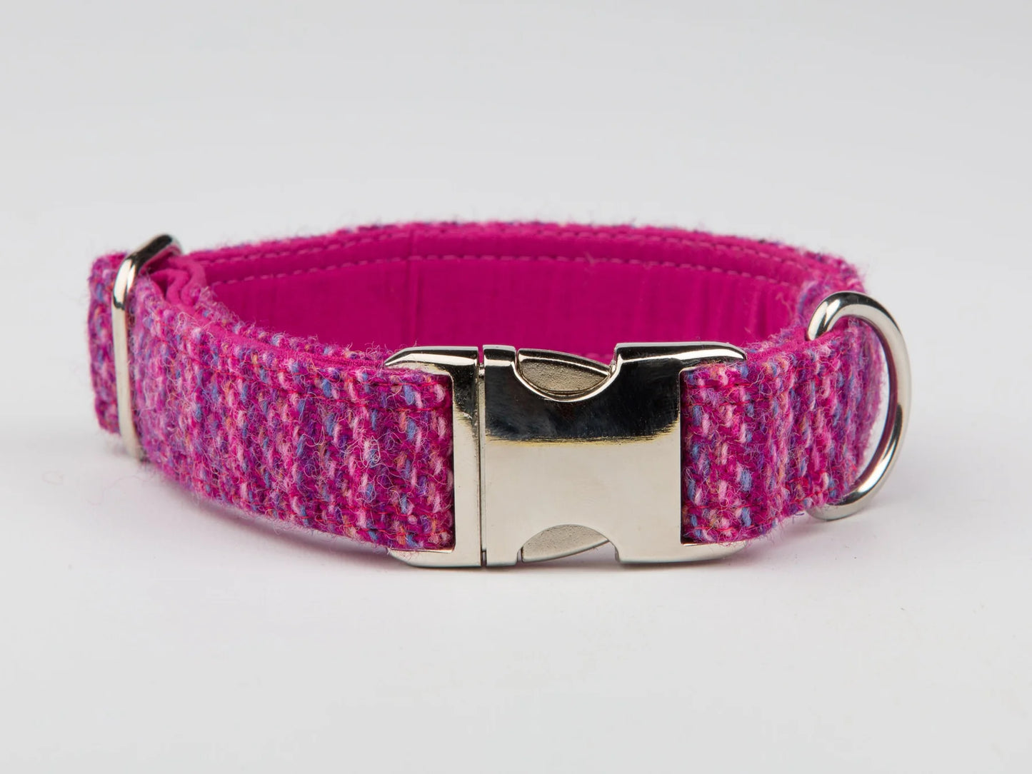 Harris Tweed dog Collar Pink Koana