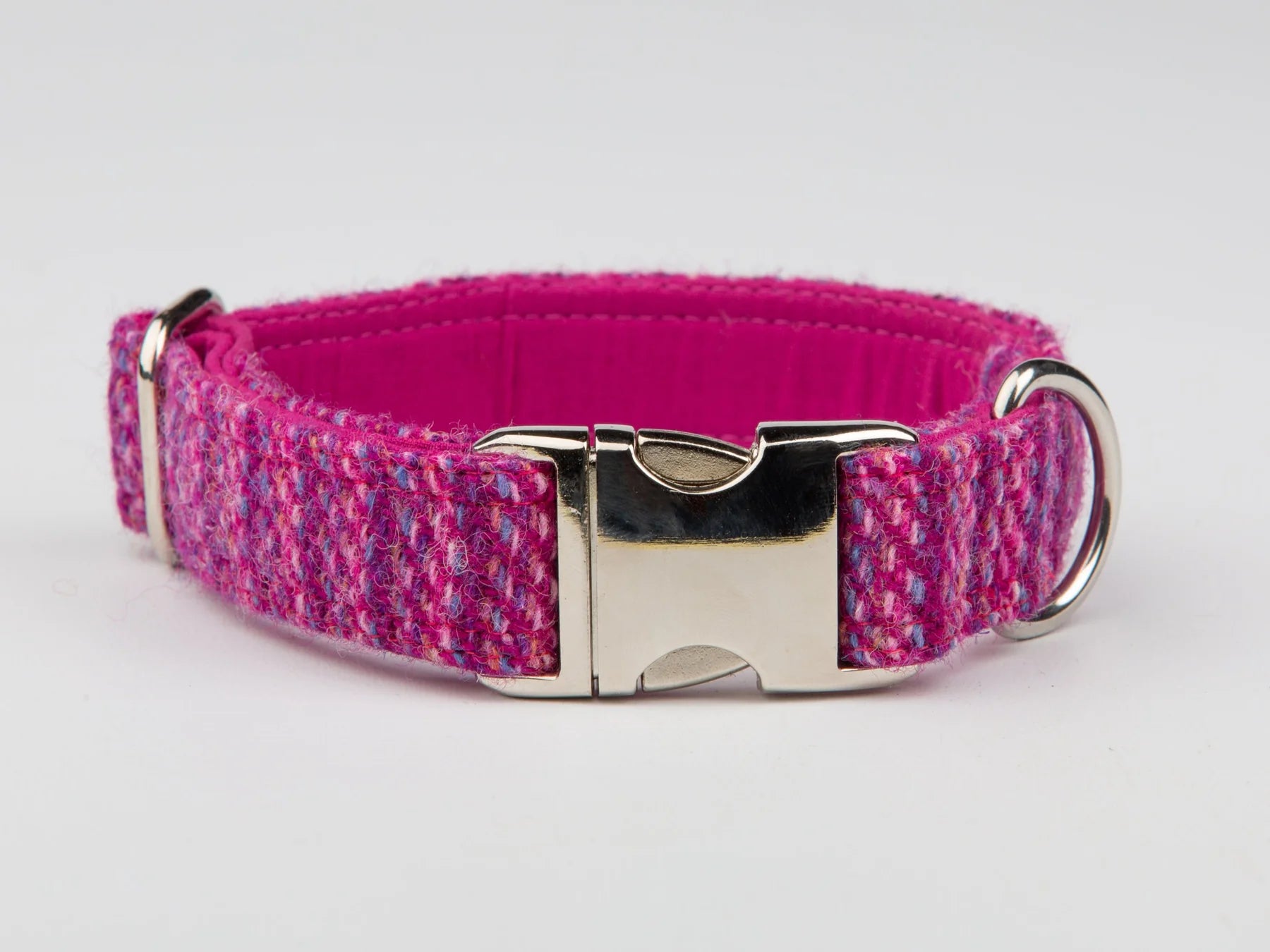 Harris Tweed dog Collar Pink Koana