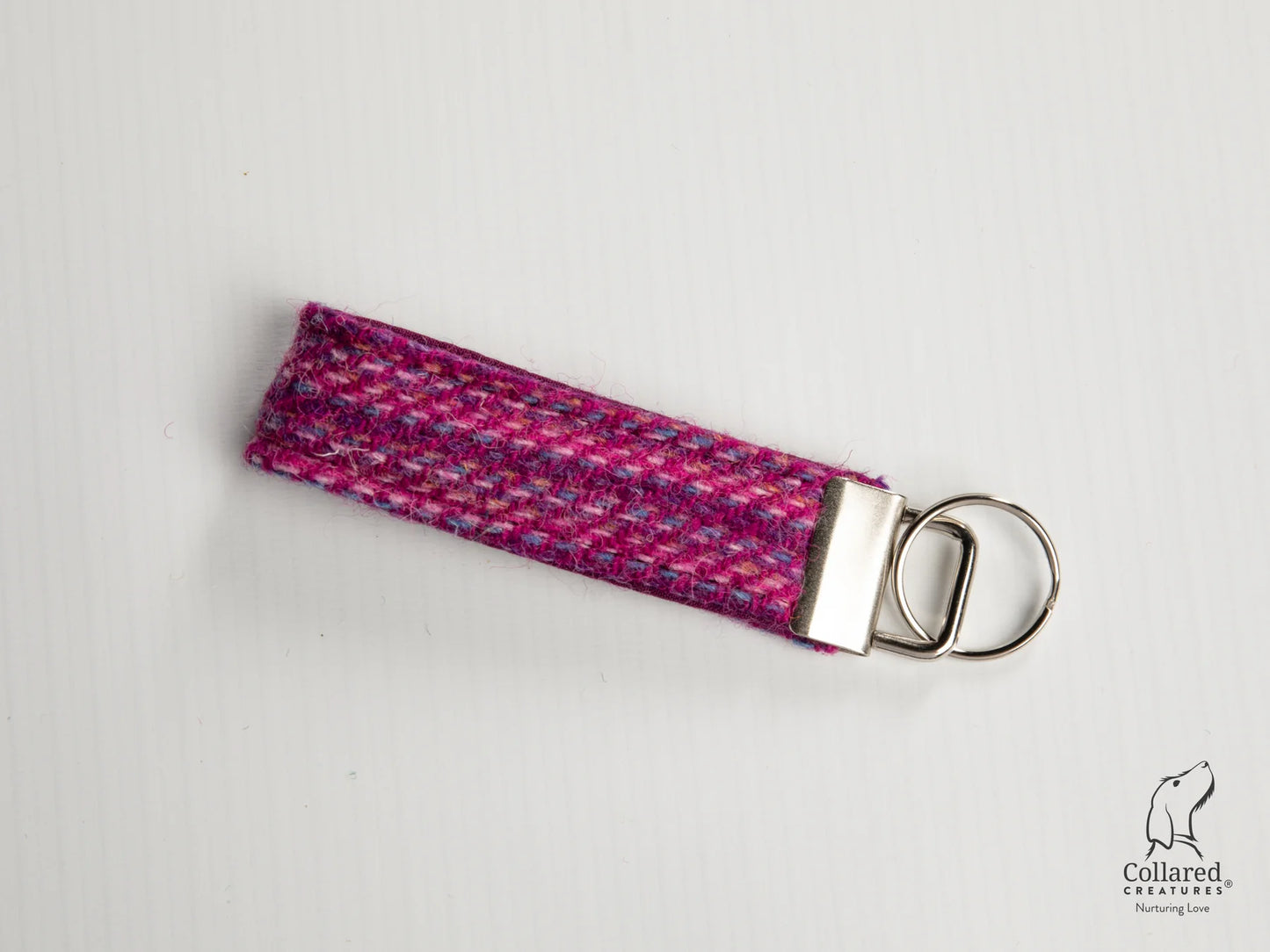 Harris Tweed keyring pink Koana