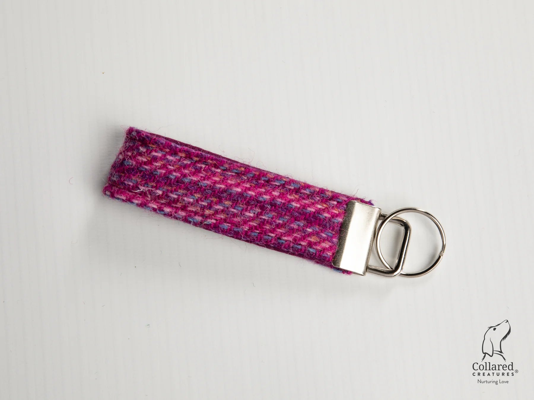 Harris Tweed keyring pink Koana