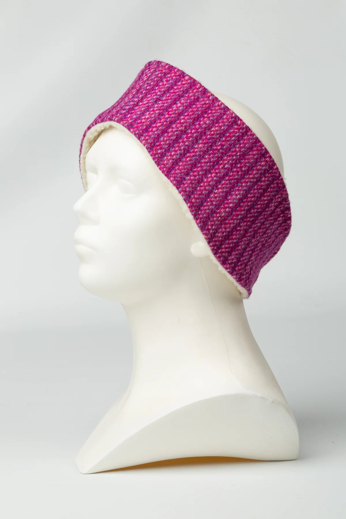 Harris Tweed ladies headband Pink Koana