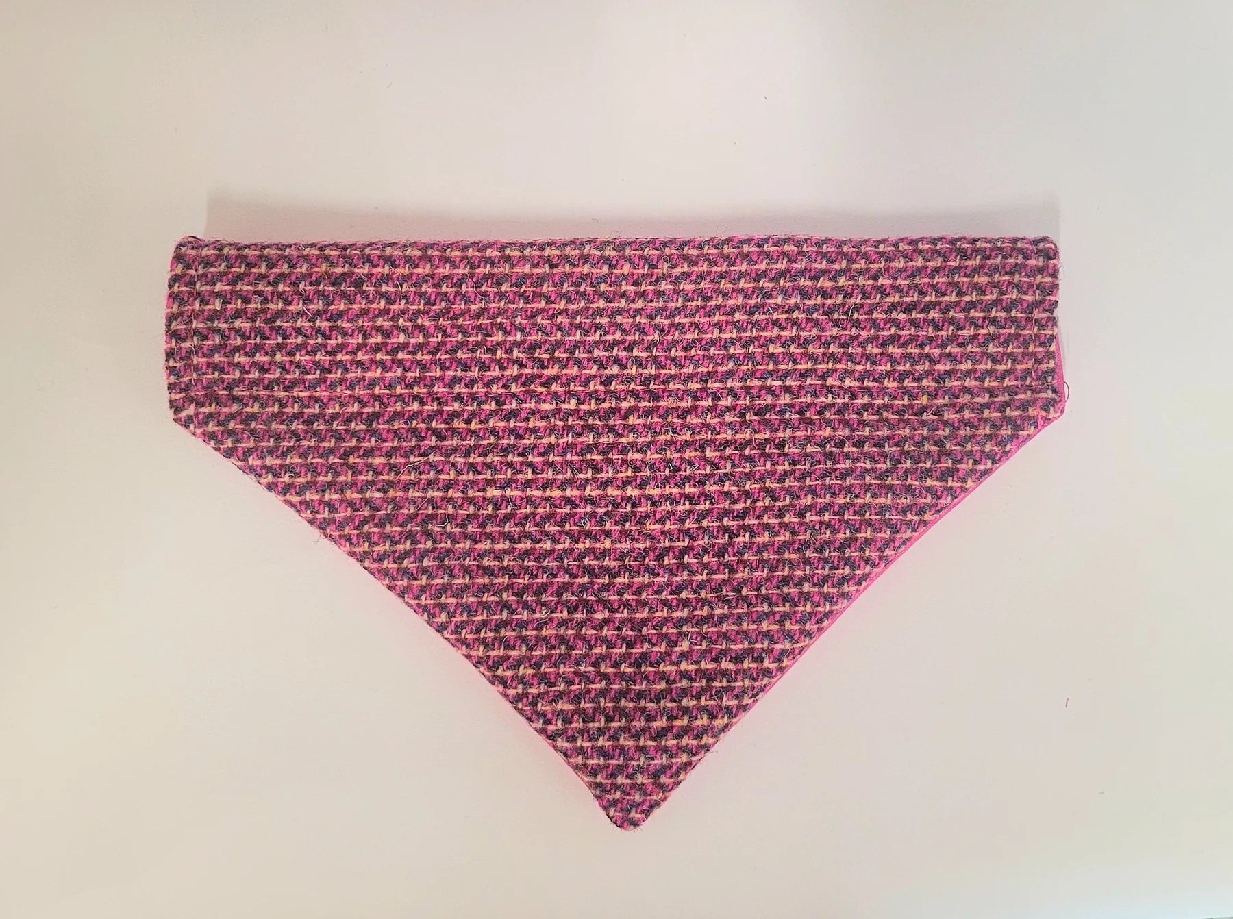 Harris Tweed dog Bandana Pink Paradise