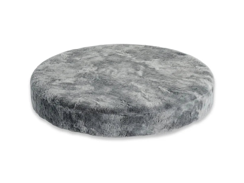 Plain Grey Faux fur Deluxe Cocoon Inner cushion cover - Collared Creatures