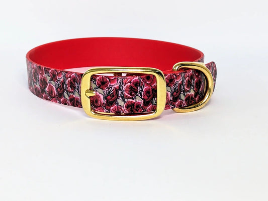 Poppy Red Dog Collar